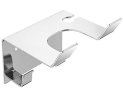 Suporte De Parede Para Secador Cabelo - 11,5 X 9,5 5,5 Cm Metal Prateado Universal Acessório Banheiro