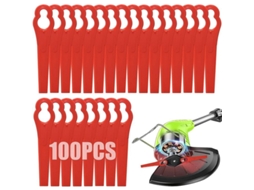Lâminas De Cortador De Grama Plásticas Linjou 100 Peças, Lâminas Sem Fio 83 Mm Para Roçadeira Jardim