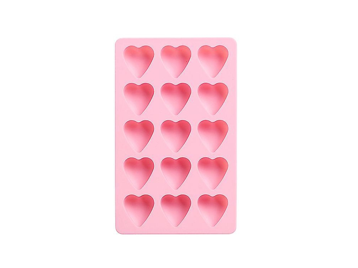 Forma de gelo de silicone em formato de coração rosa Slowmoose de 7" e 8"