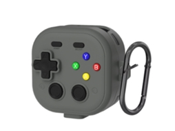 Capa de Silicone Macio para Samsung Galaxy Buds 4 Pro/galaxy Buds 4 com Mosquetão Cinza PANOONA
