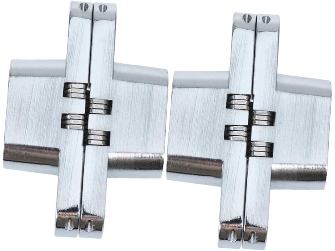2 Dobradiças Cruzadas Ocultas, Em Aço Inoxidável 304, Para Portas
