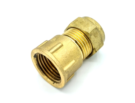 Acoplador Fêmea G1/2 de 15 mm x G1/2, Adaptador de Encaixe de Compressão de Latão, Conector Reta