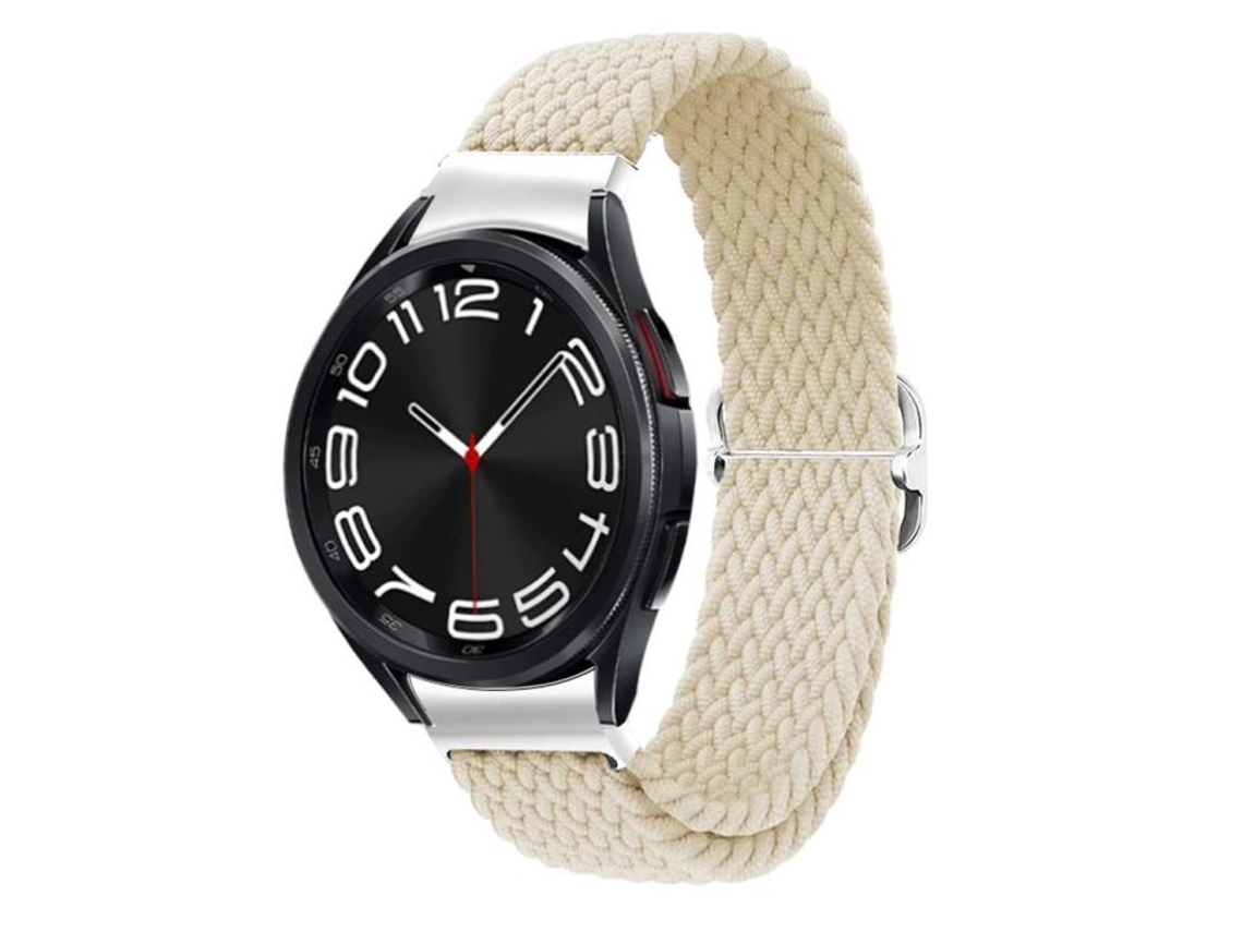 Bracelete para Samsung Galaxy Watch 7/6/5/4 Nylon Trançado Eight Buckle Starlight XIAOMOYU