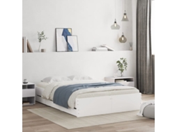Vidaxl Estrutura De Cama C/ Gavetas 135x190cm Derivados Madeira Branco