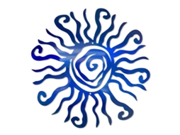 Arte de Parede em Metal Sun Blue Profundo LAXISCREED