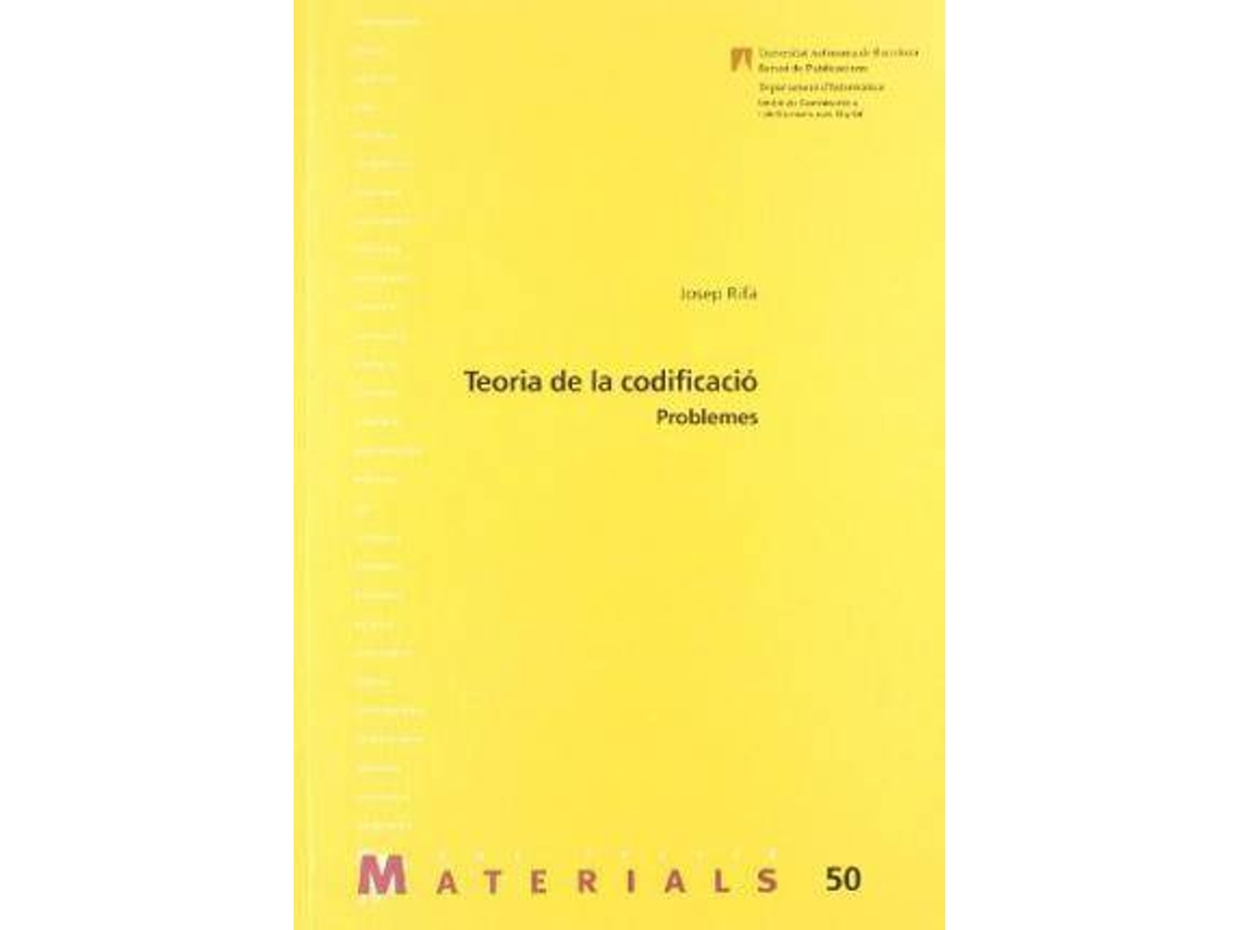 Livro Teoria de la codificació problemes de Josep Rifà I Coma (Espanhol)