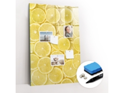 Quadro Magnético Fatias De Limão Para A Sala De Estar Espelharte (60x90 Cm)