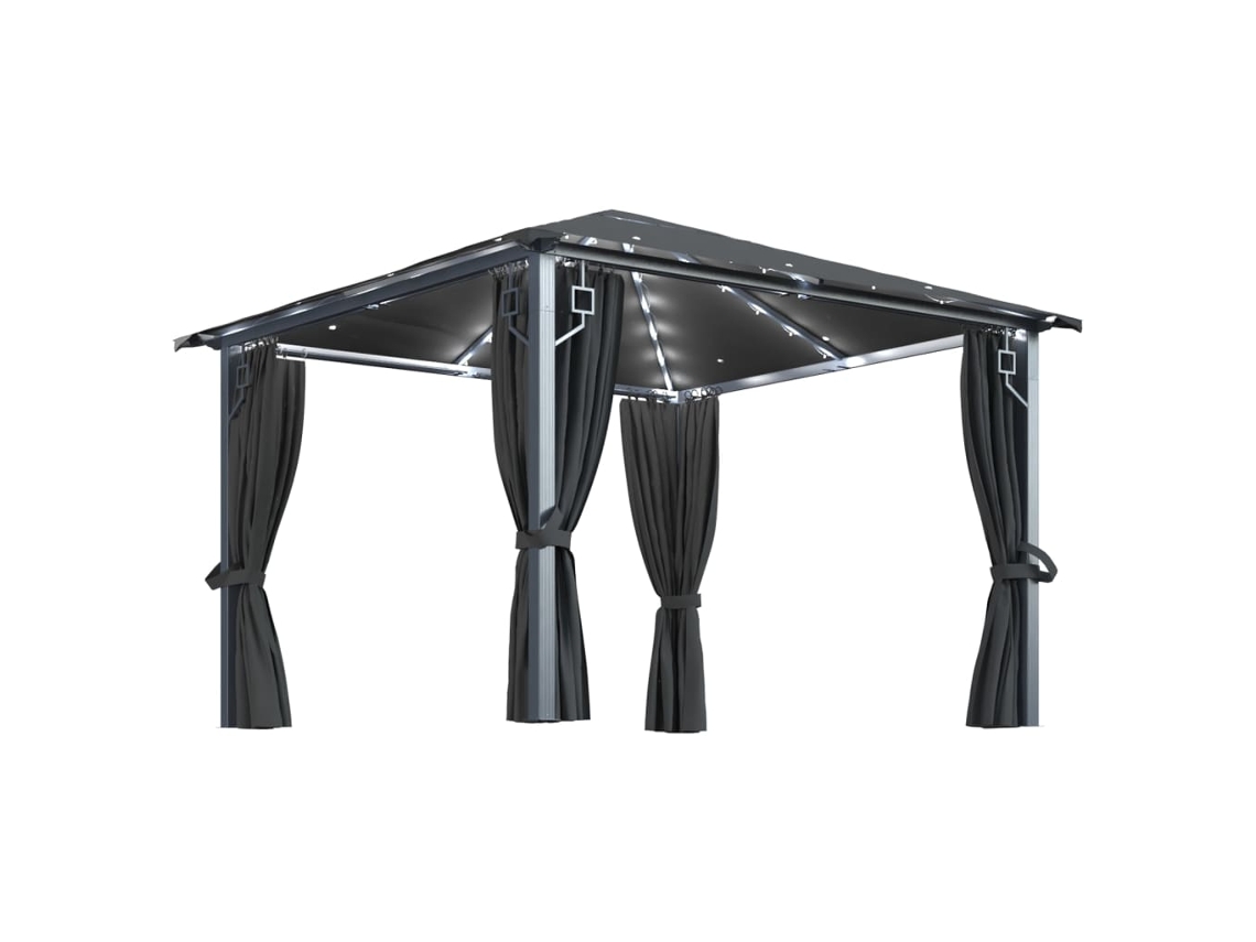 Gazebo VIDAXL Anthracite Tecido (3x3 m)