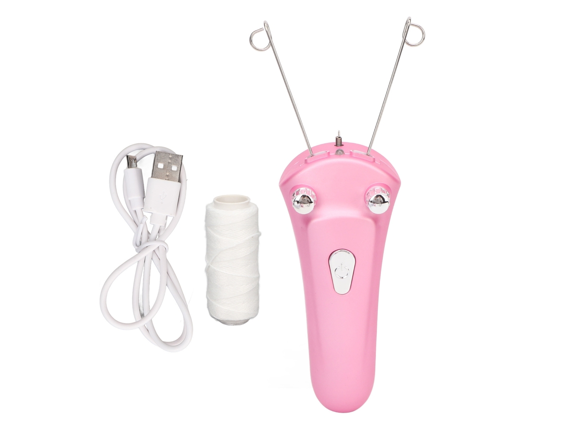 2026 depiladora Facial Automática de Hilo de Algodón Recargable Usb Led Sin Cable Rosa
