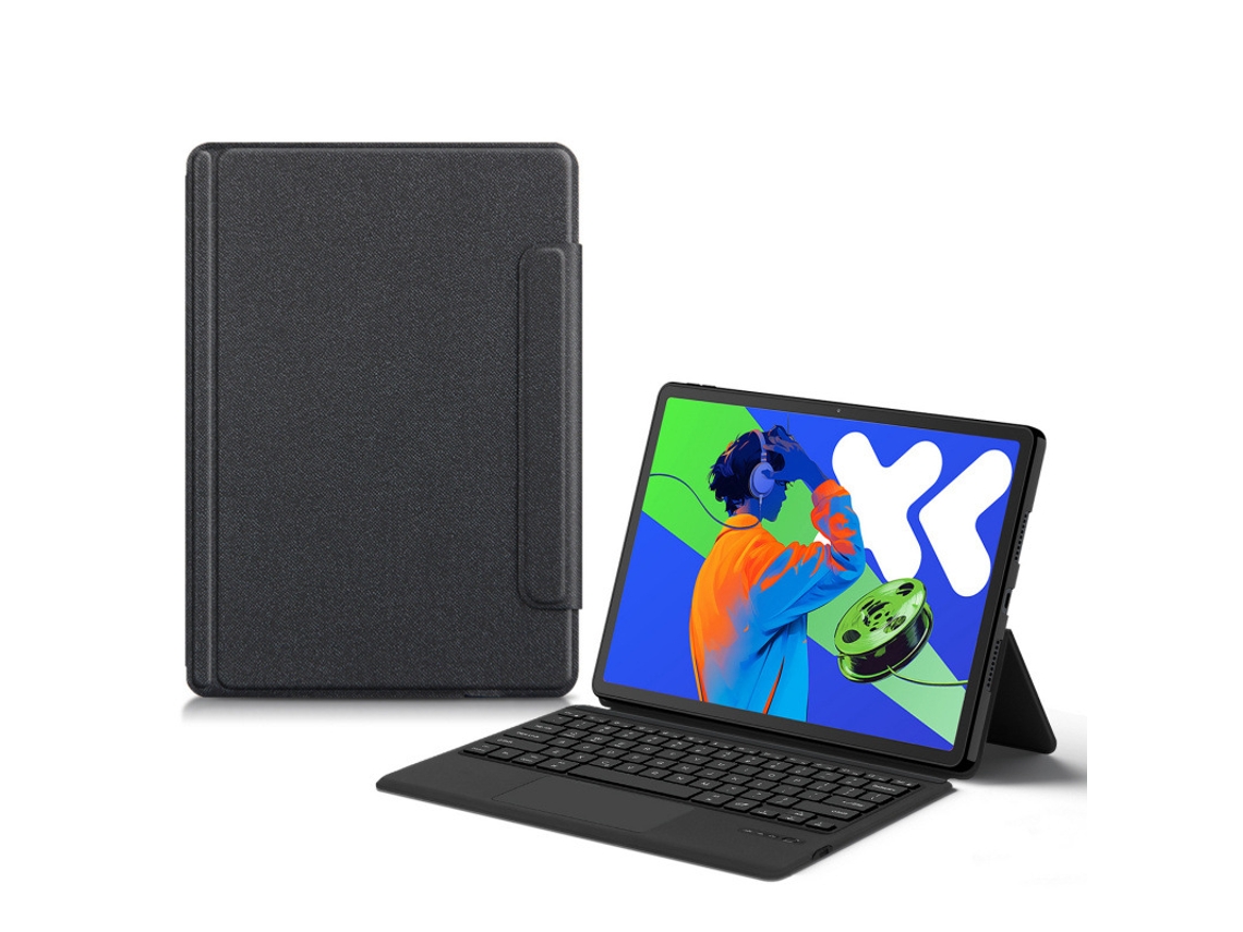 Capa Com Teclado Para Lenovo Xiaoxin Pad Pro 12.7”, Suporte Com Ajuste Em Qualquer Ângulo, Trackpad Multi-toque Preto Hexinyigjly