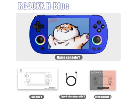 Console De Jogos Retrô Portátil De 4,0?, Tela Ips De 640×480, Sistema De 64 Bits, Iluminação Rgb, Bateria De 3200mah, 256gb Viewleaf (jogos 11k)