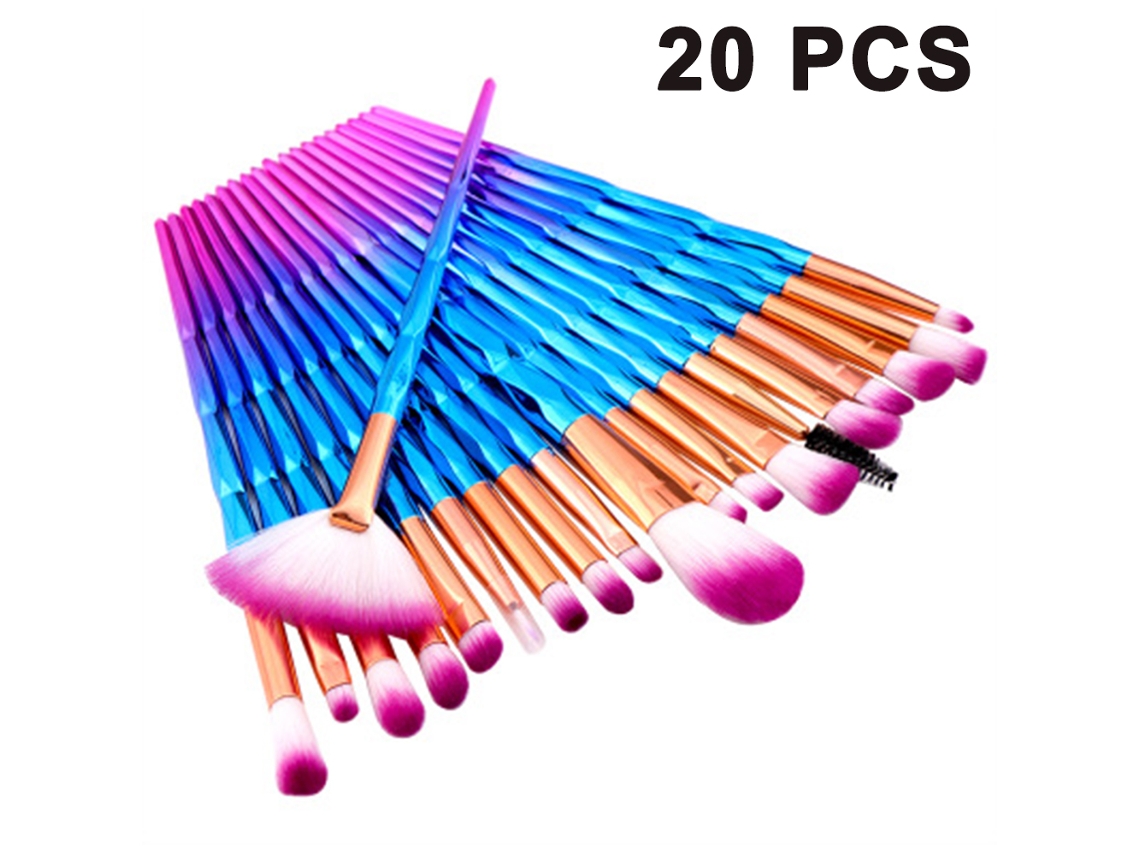 Pincéis de Maquiagem 20 Peças Conjunto de Pincéis de Maquiagem Cosmética Premium para Misturar Base Pó Blush Corretivos Iluminadores Kit de Pin
