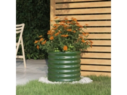 Vidaxl Vaso/floreira De Jardim Aço Galvanizado 40x40x36 Cm Verde