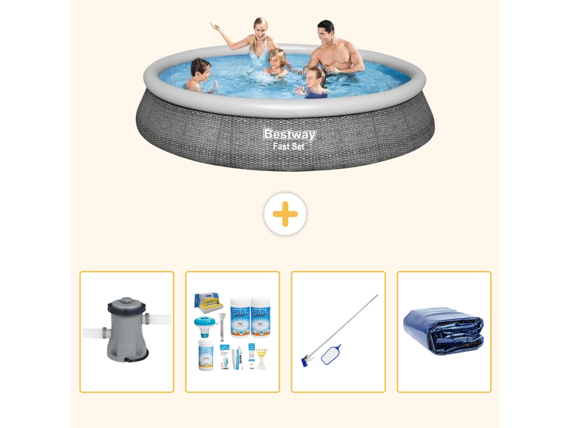 Bestway Piscina Bestway Fast Set Redonda - 396x84 Cm - 5-peças S267