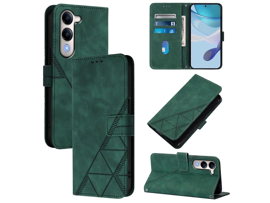Capa De Celular De Couro Com Estampa 3d E Flip Crossbody