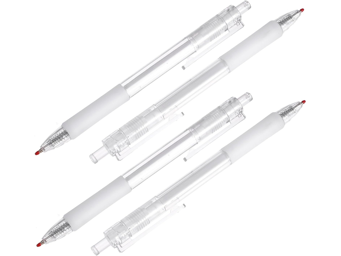 Conjunto De 12 Canetas Em Gel 0,5 Mm Com Corpo Plástico Transparente,