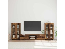 Vidaxl Conjunto De Móvel De Tv Florin 3 Unid. Madeira Antiga