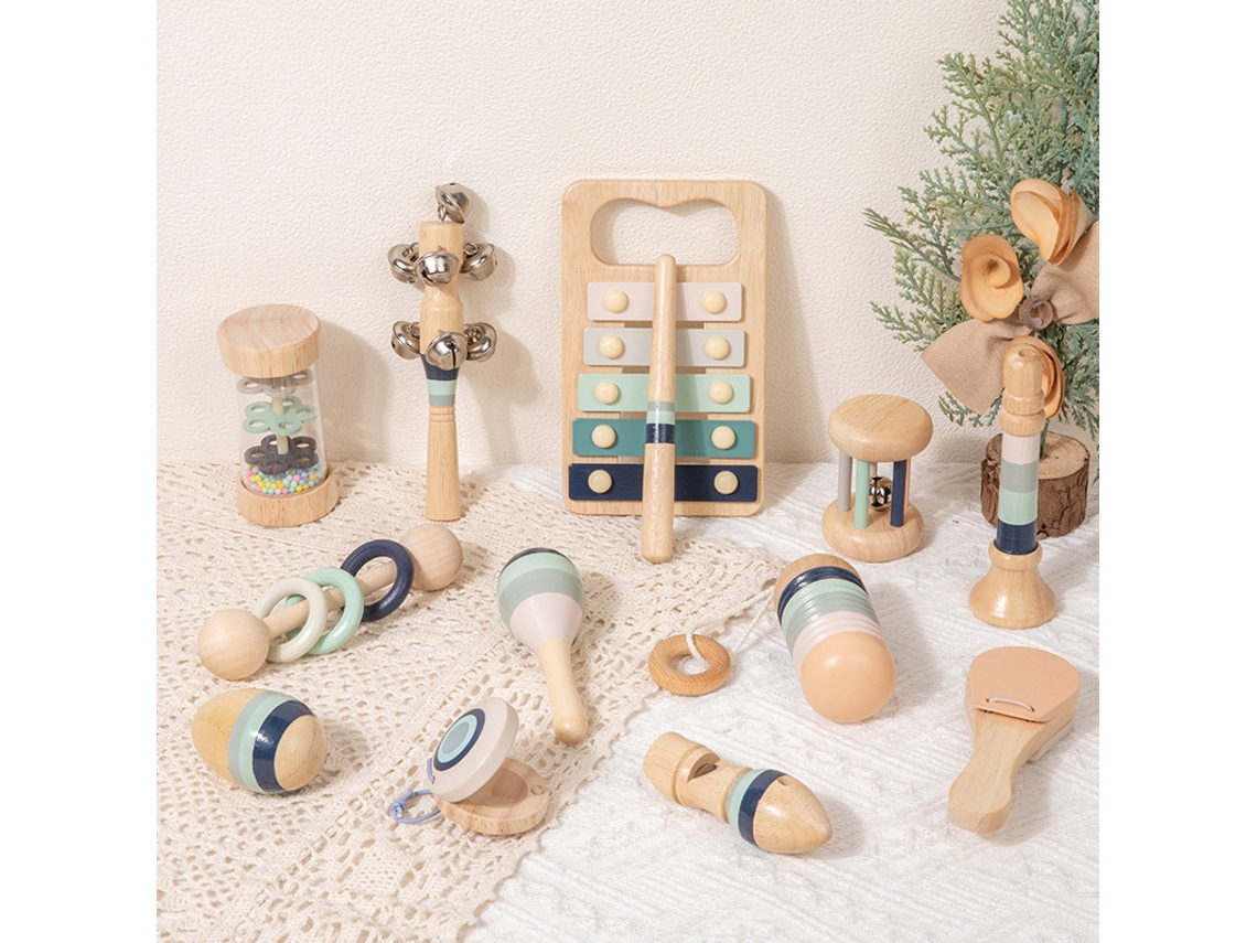 Conjunto De Instrumentos Musicais Montessori Em Madeira presente De Aniversário E De Natal Para Meninas E Meninos Hexinyigjly