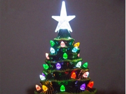 Árvore De Natal De Mesa Com Luzes, Enfeite Natalino E Decoração Para Casa Com Estrela Branca No Topo.-aquaforge