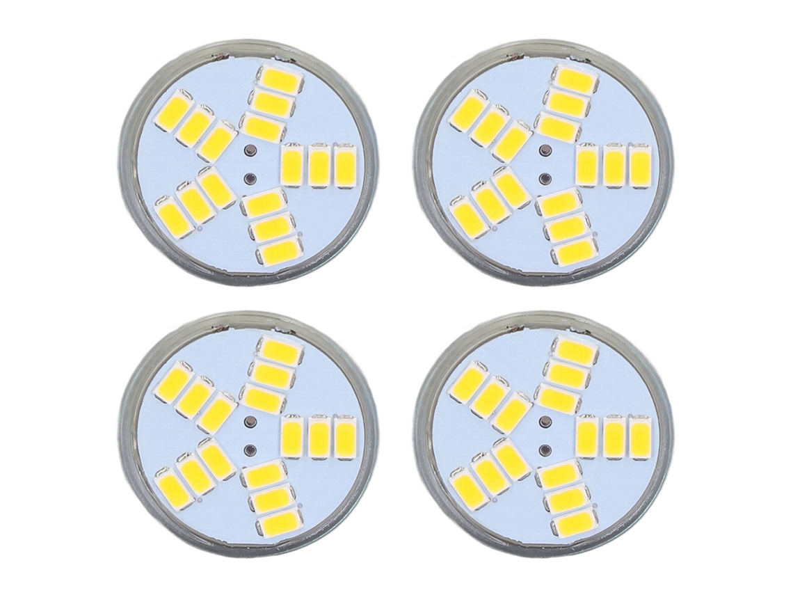 Conjunto de 4 Lâmpadas Led Mr11 de 5w e 500lm com 15 Leds e Base de Pino Duplo para Refletores e CHABERLU