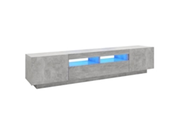 Móvel de TV com luzes LED 200x35x40 cm Cinzento Cimento MAISON EXCLUSIVE