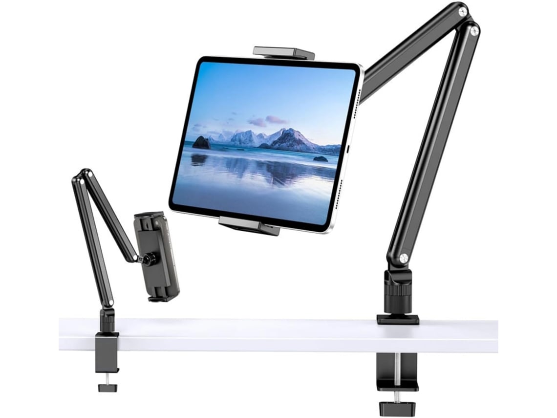 Suporte Genérico Para Tablets Giratórios, Base Ajustável Em 360° Com Múltiplos Ângulos, Compatível Com Telas De 4,7 A 13 Polegadas, Flexível.