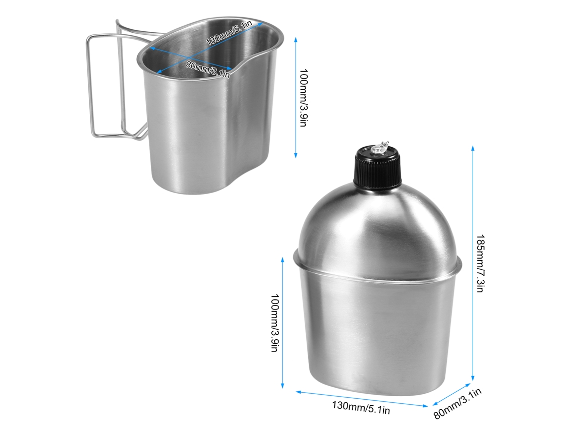 Cântaro De Aço Inoxidável Para Camping Outdoor