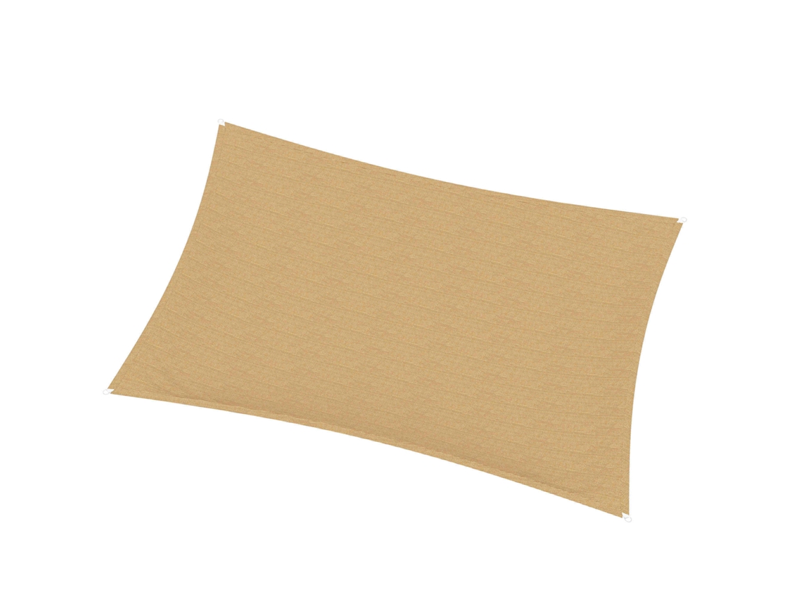 Toldo retangular de proteção solar 4x6 m em HDPE 185 g/m² com UV amarelo ORBITRA COMMERCE