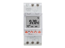 Interruptor Timer Inteligente Com Tela De Display Digital Analógico Backlight Rail Din 85-265vac 30a