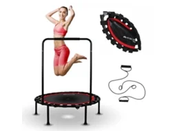 Trampolim de fitness Mobiclinic Dobrável Max 150kg Apoios de braços ajustáveis Destacável 101x101x118cm Kangumobi