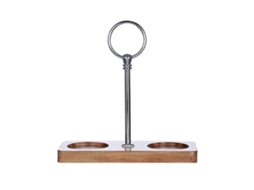 Conjunto De Moinho De Sal E Pimenta Estilo Europeu Com Cabo, Madeira De Acácia, Aço Inoxidável E Base Para Copo Aquaforge