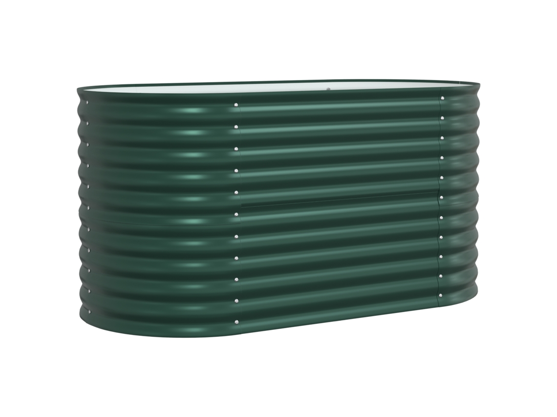 Conjunto 1 Vaso De Metal Vidaxl Verde Aço (160 X 80 X 81 Cm)
