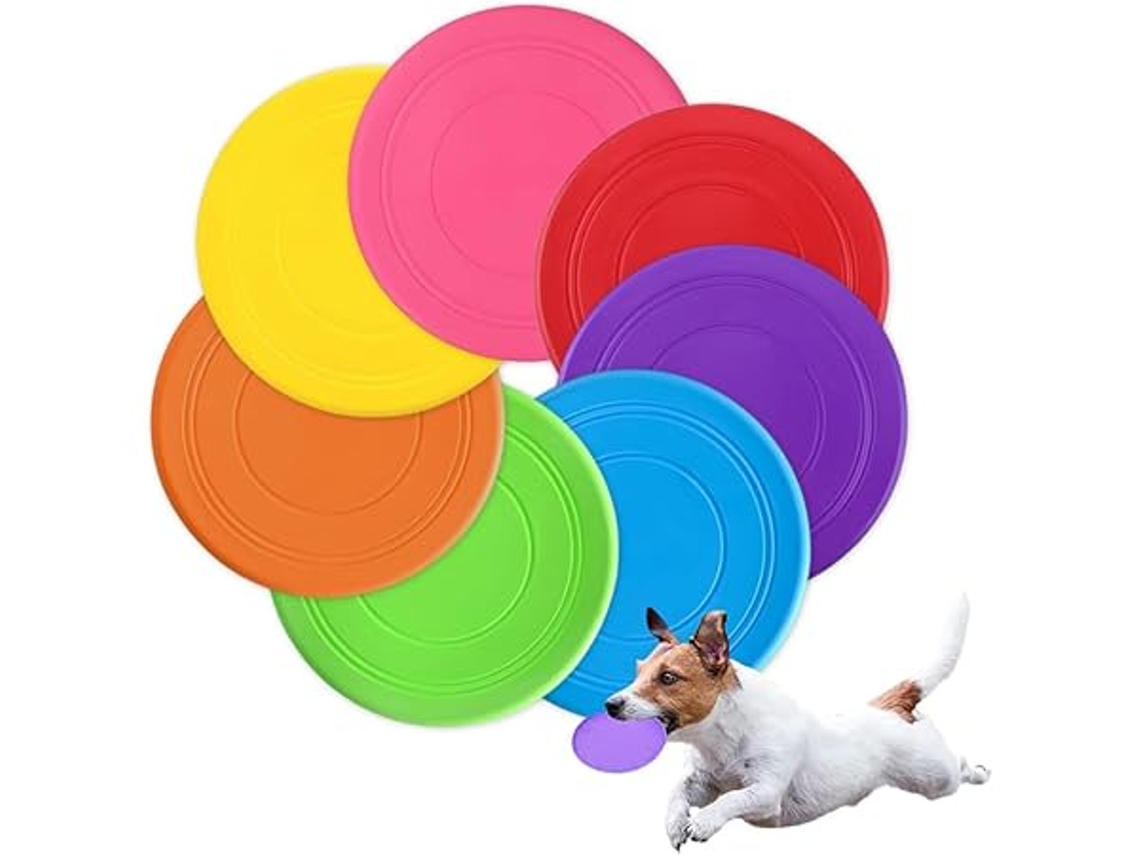 7 Discos para Cães, Uso Adequado em Terra e na Água, Treinamento Ideal Resistente a uma Mordida, Ergonômico, Uso Diário STELASPLEN
