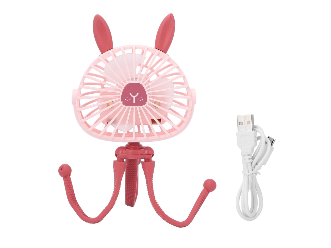 Mini Ventilador Portátil para Carrinho de Bebê com Suporte Flexível e Luz Noturna Silenciosa BRILVIBERA ( G)