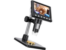 Microscópio Digital Transparente Com Ampliação De 1000x E Ecrã Lcd