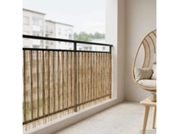 Vidaxl Cerca Para Jardim Carbonizado 500 X 100 Cm Junco