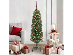 Vidaxl Árvore De Natal Artificial Verde 150 Cm Pvc E Aço E Plástico