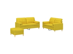 Sofa Set, Sofa Sets Vidaxl Amarelo Tecido (n/a)