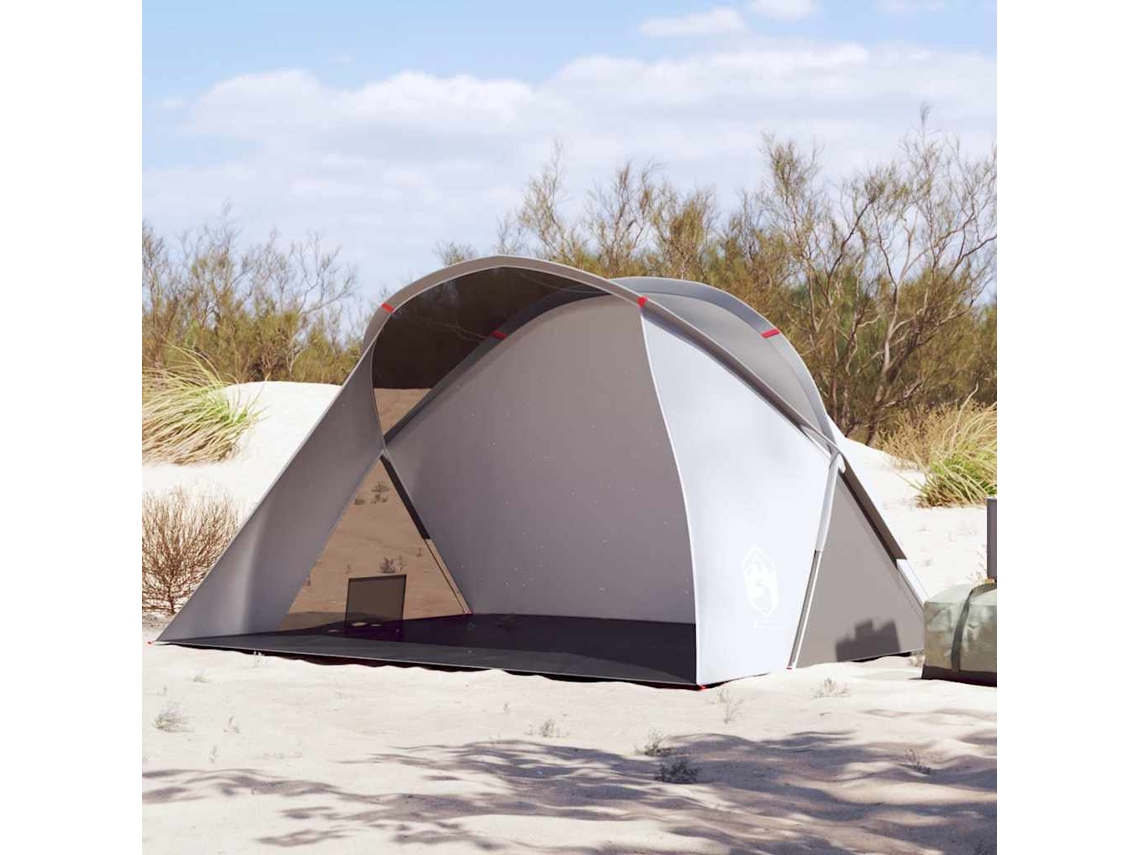 Vidaxl Tenda De Praia 2 Pessoas Pop-up Impermeável Cinzento