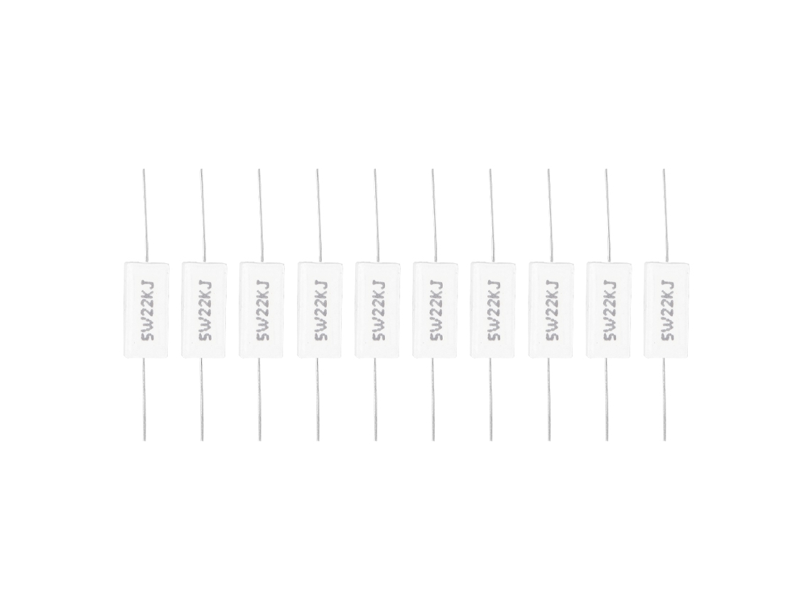 Resistores de Cimento 5w 22kr ±5% 10 Peças