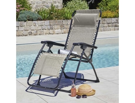 Fauteuil Transat Palavas Relax Cinza Antracite Ozalide