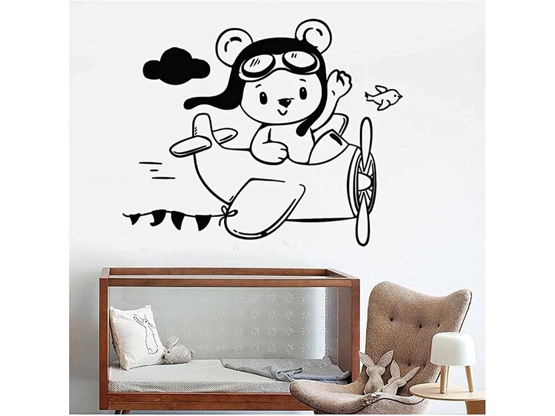 Nosso Pilote Avions Adesivos Muraux Adesivos Muraux Adesivos Muraux Décoratifs Chambre D'enfants Papier Peint 57x72cm