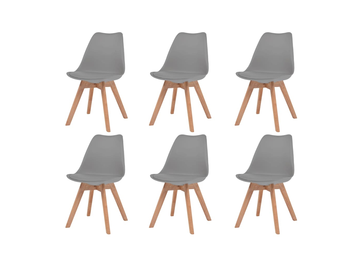 Dining Chair, Dining Chairs Vidaxl Cinzeto Plástico (n/a)