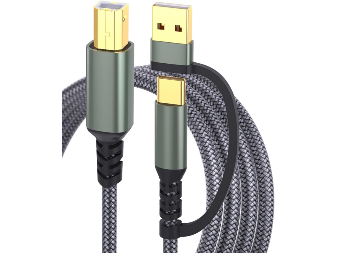 Cabo De Dados Usb E Usb Tipo-c Para Impressoras E Scanners