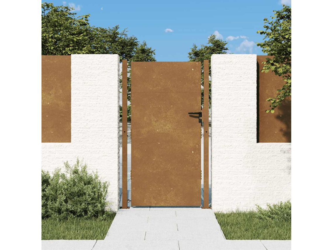 Vidaxl Portão De Jardim 100x175 Cm Aço Corten