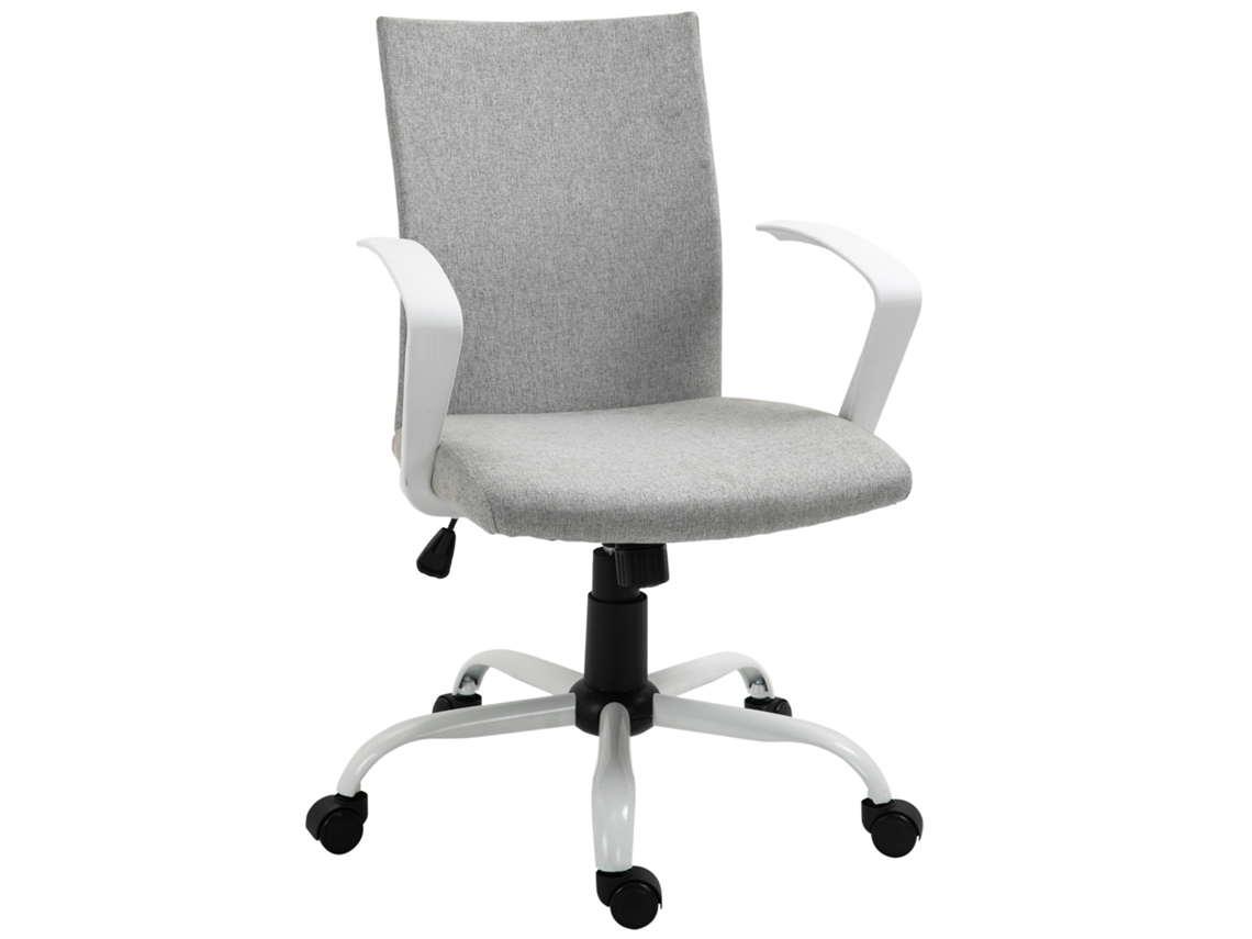 Cadeira de Estudo Balanço Giratória ZENCORE SERVICES com altura ajustável, tecido, 61x61x89 99cm, cinza claro