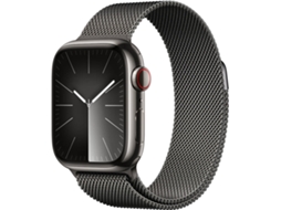 APPLE Watch Series 9 GPS+Cellular 41 mm Aço Inoxidável Grafite com Loop Milanesa Grafite