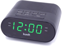 Rádio Despertador KUNFT KTCR3846 (Preto - PPL - Alarme Duplo - Função Snoozer - Corrente)