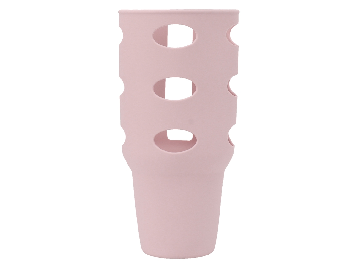 Bota De Silicona Para Copa Aislada 40oz Antideslizante Protectora Manga Para Hogar Viaje Rosa Claro