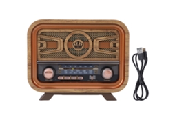Caixa de Som Vintage LAXISCREED Bluetooth Am Fm Portátil